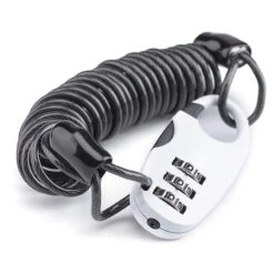 ROCKBROS Câble Antivol Casque Vélo Avec Code à 3 Chiffres Antivol Cadenas Pliable 90 Cm