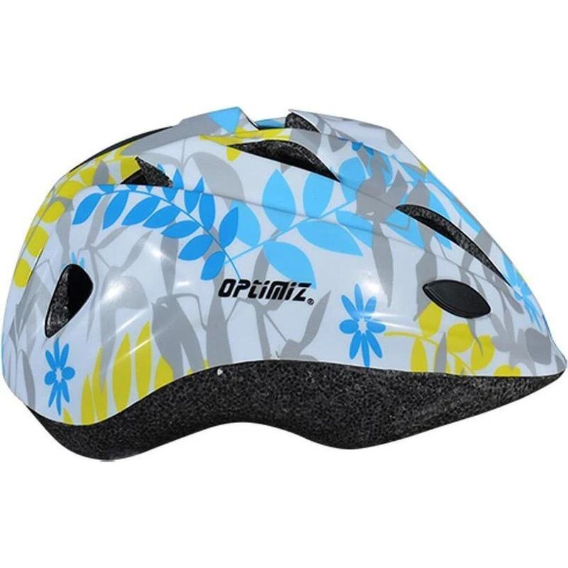 Casque Enfant Garçons Filles - Fleurs Blanc Bleu Jaune - Petit – Image 2