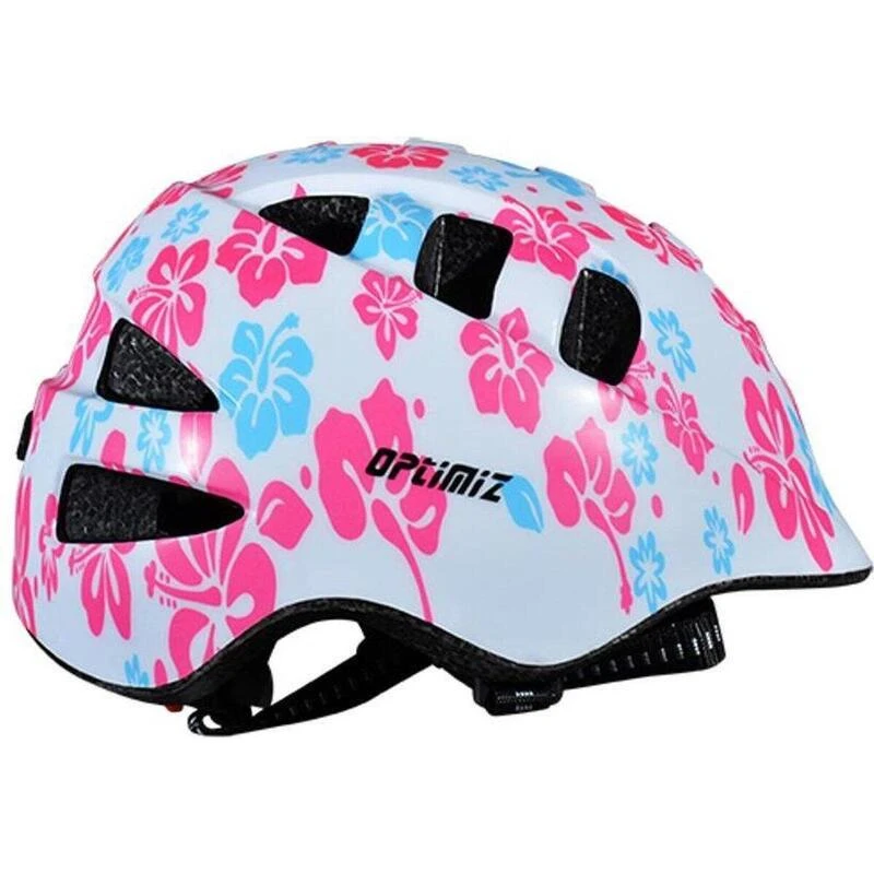 Casque Enfant Optimiz - Fleurs Blanc Rose Bleu - Extra Small – Image 3