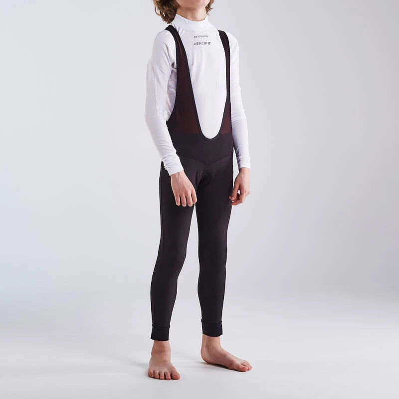 BTWIN CUISSARD LONG VELO ENFANT A BRETELLES 900 NOIR – Image 2