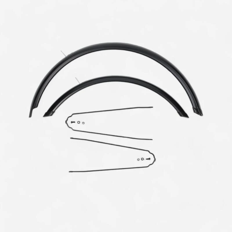 BTWIN Garde Boue Vélo 24 Pouces Noir (par Paire, Vendu Sans Kit De Vis)