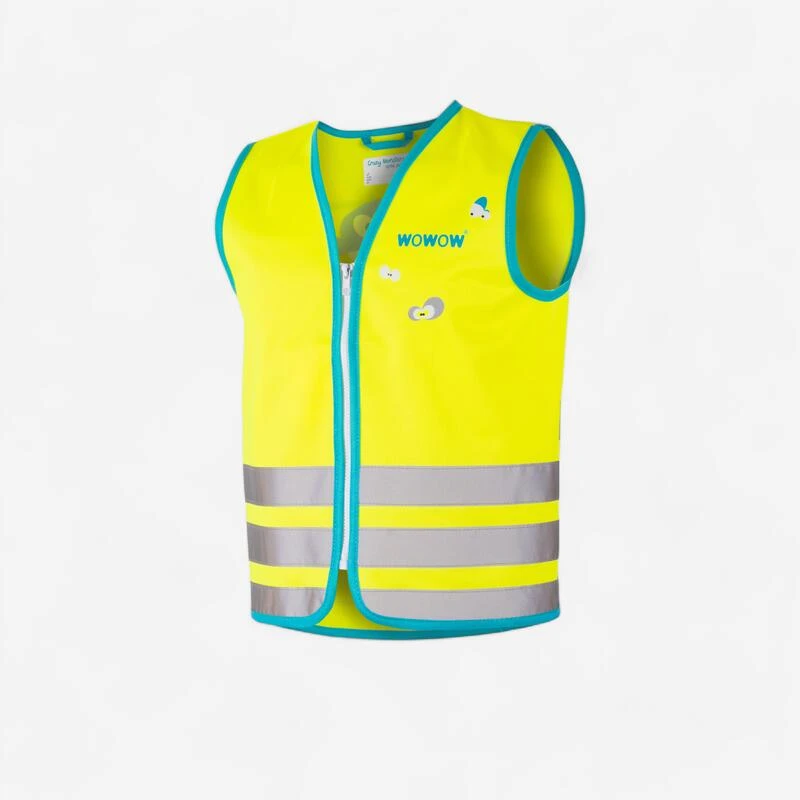 GILET DE SECURITE VELO ENFANT HAUTE VISIBILITÉ WOWOW CRAZY MONSTER JAUNE