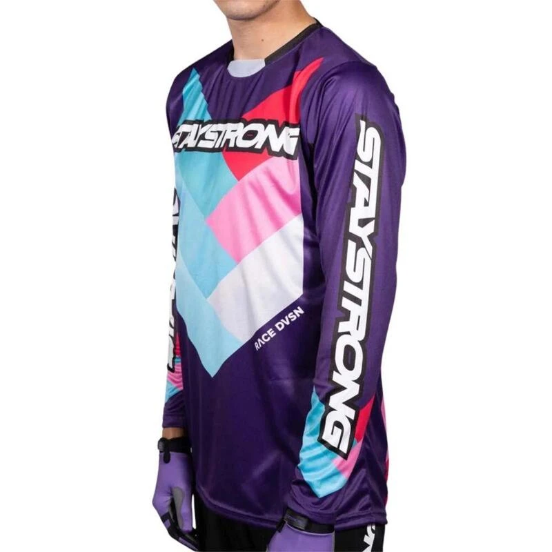 Stay Strong Maillot BMX Manches Longues Staystrong - Chevron Violet – Image 2
