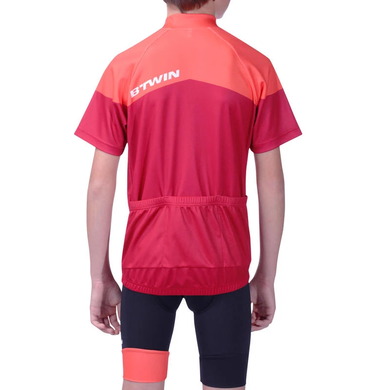 BTWIN Maillot Manches Courtes Vélo Enfant 500 Rouge – Image 4