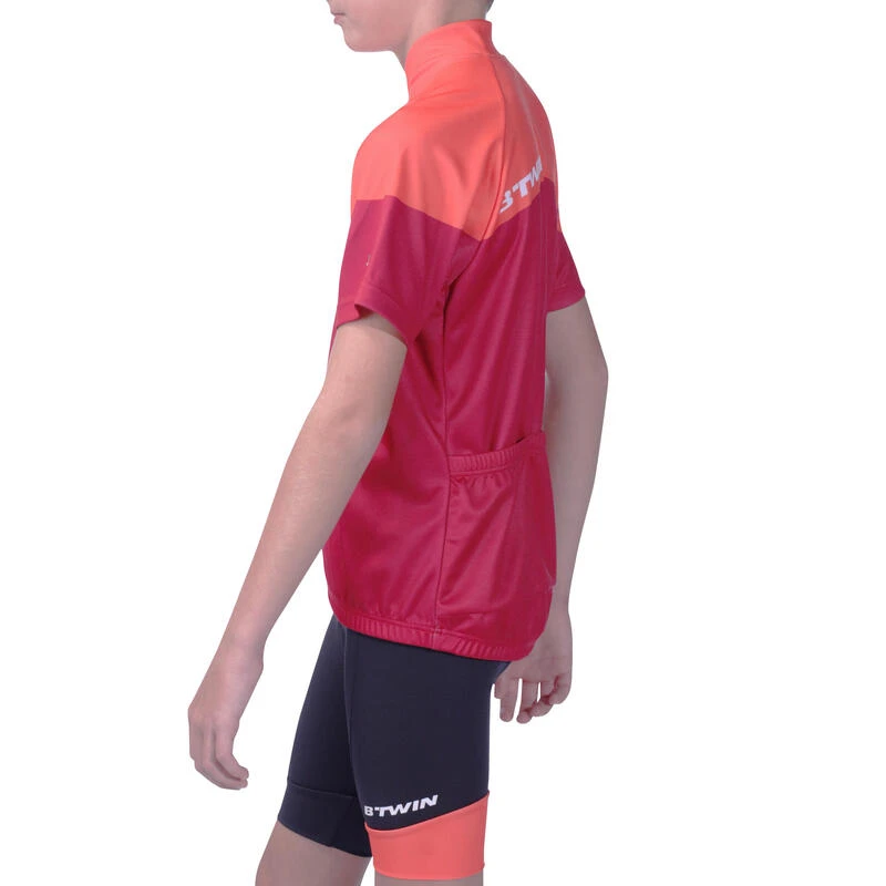 BTWIN Maillot Manches Courtes Vélo Enfant 500 Rouge – Image 5
