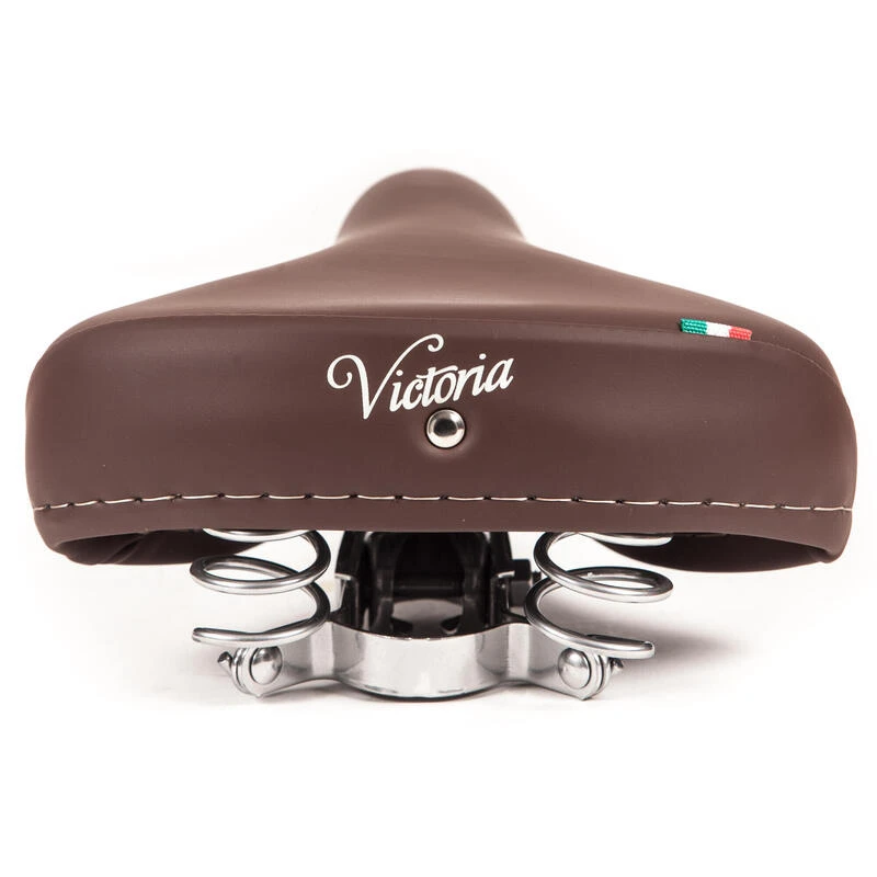 Selle De Vélo Victoria Avec Ressorts Chromés - Brun Foncé – Image 2