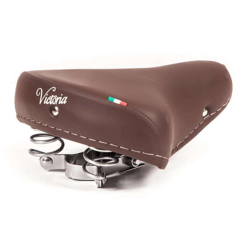 Selle De Vélo Victoria Avec Ressorts Chromés - Brun Foncé