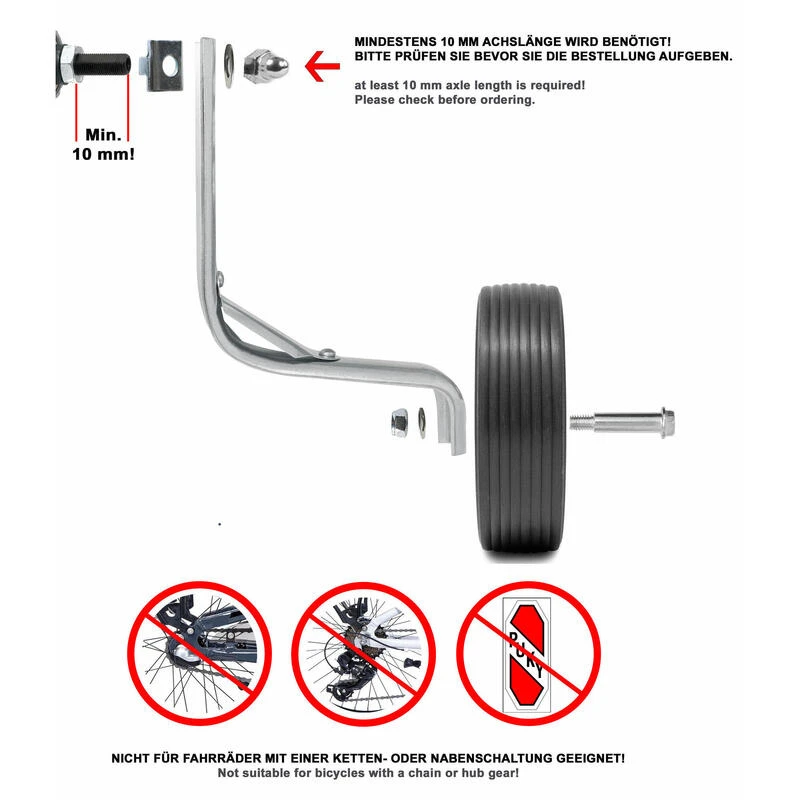 Stabilisateurs Pour Vélo Enfant Universel Pour 12 14 16 18 Pouces -extra Larges – Image 5