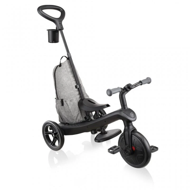 GLOBBER Tricycle évolutif EXPLORER 4 En 1 DELUXE PLAY Noir-Gris – Image 2