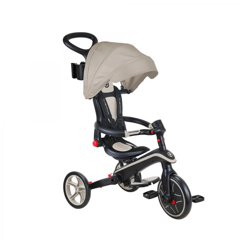 GLOBBER Tricycle EXPLORER 4-en-1 Évolutif & Pliable Taupe – Image 2