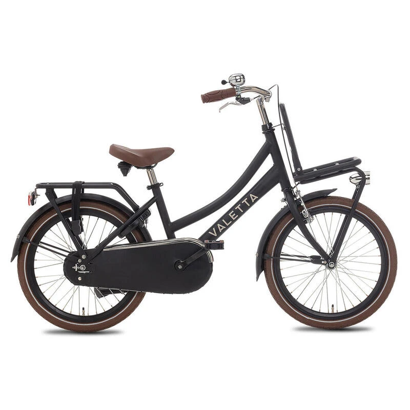 Vélo Enfant Valetta Cargo - Filles - 20 Pouces - Noir Mat